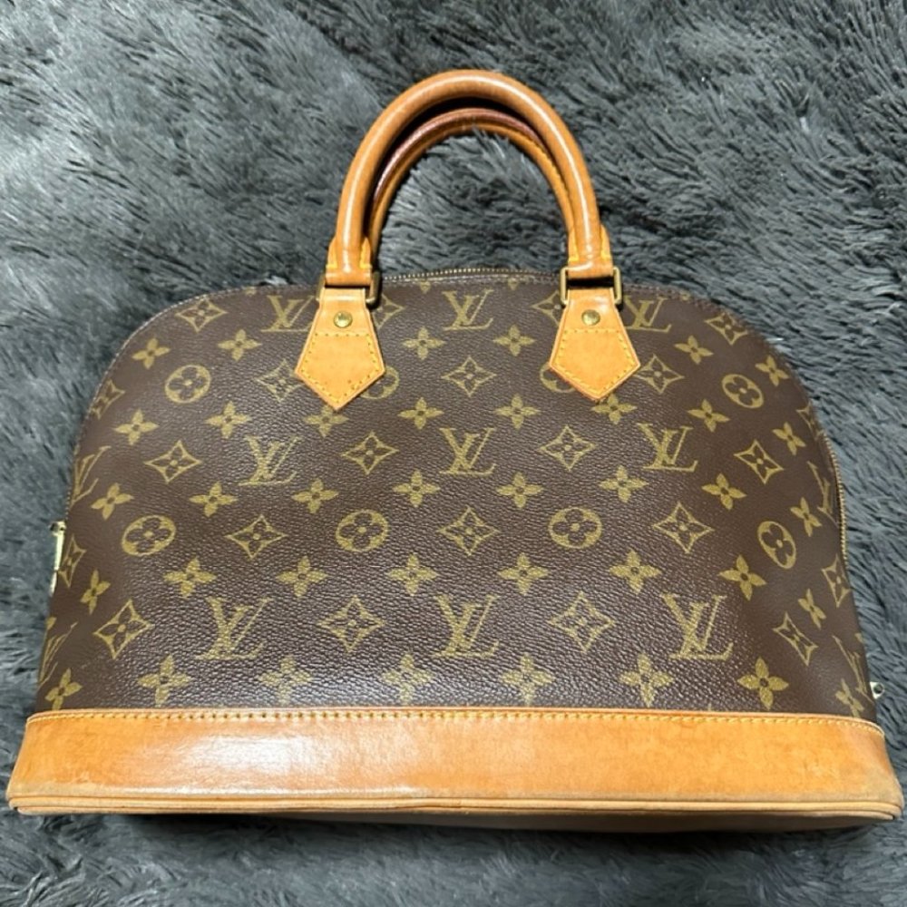 Vintage Louis Vuitton Alma PM Monogram Canvas Leather Hand Bag